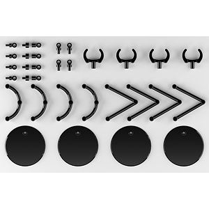 THE Simple Stand mini ×4 BLACK [for small figures & deformed figures]