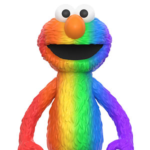 Re-action 3.75 inch action figure "Sesame Street" Elmo (Rainbow)