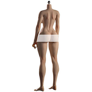 1/6 Female Fighter Silicone Body with Muscular Legs Fair Skin 03A