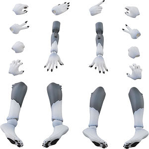 Kemonopura No.KO-02RGW Arm & Leg Parts Set 01 [Grey Wolf Color] Plastic Model