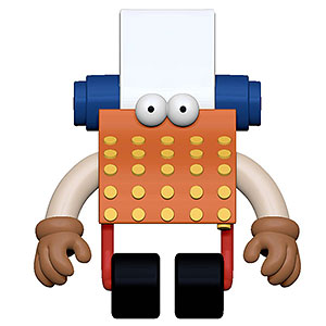 Re-action 3.75 inch action figure "Sesame Street" series 6 Typewriter Guy