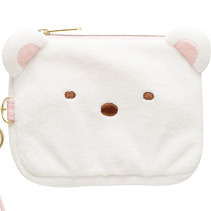 PB72601 Sumikkogurashi Pass Case with Stuffed Toy Reel Polar Bear