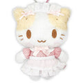 Fluffy cat like a marshmallow Mascot maid with carabiner