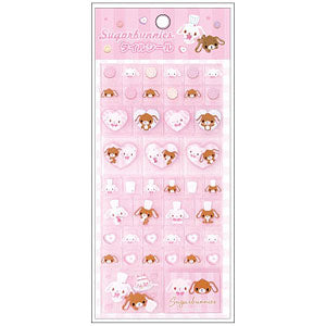 Sugar Bunnies Tile Sticker Pink