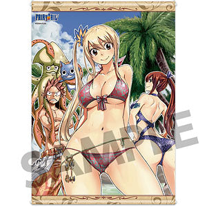 FAIRY TAIL B2 Tapestry Natsu & Lucy & Happy & Erza