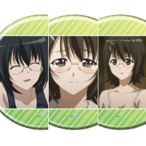 Set of 3 can badges "TV anime 'Yosuga no Sora'" 02/Nao Yorhime (official illu...