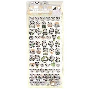 Glossy sticker Panda-san Tekuteku