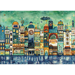 Jigsaw Puzzle Noriko Nishimura Starry Night City 500 Pieces (06-103)