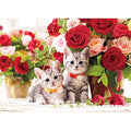 Jigsaw puzzle PRETTY PET Kitten and Rose Time 600 pieces (P66-115)