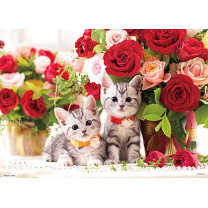 Jigsaw puzzle PRETTY PET Kitten and Rose Time 600 pieces (P66-115)