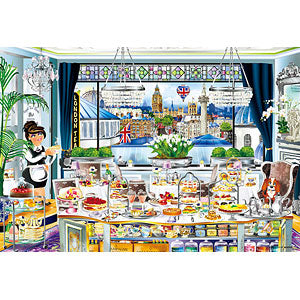 Jigsaw Puzzle London Tea Party 1000 Micro Pieces (M81-594)