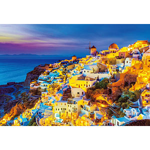 Jigsaw Puzzle Twilight Santorini 2000 Small Piece (S62-522)