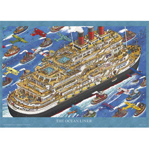 Jigsaw puzzle Maze detective Pierre begins with a luxury cruise ship 500 piec...