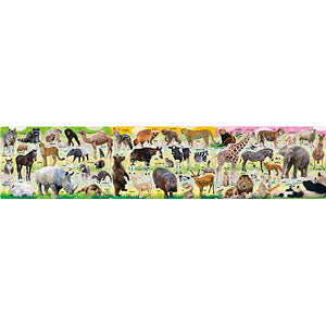 Jigsaw Puzzle Step Panorama Puzzle Full of Fun Animals 10+15+20 pieces (24-148)