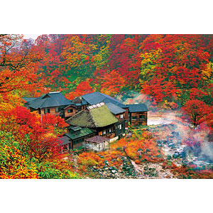 Jigsaw Puzzle Japanese Landscape (Autumn) Autumn Nipple Hot Spring 1000 Piece...