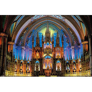 Jigsaw Puzzle Glittering Cathedral (Montreal/Notre Dame Cathedral) 1000 piece...
