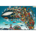 Jigsaw Puzzle Gochafuru World Whale Swimming Festival 1000 Pieces (10-1373)