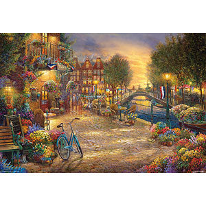 Jigsaw Puzzle Amsterdam Cafe 2000 Small Pieces (S92-502)