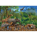 Jigsaw puzzle animal size comparison 100 pieces (100-025)