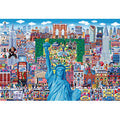 Jigsaw puzzle collection of New York famous places! 1000 micro pieces (M81-623)