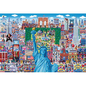 Jigsaw puzzle collection of New York famous places! 1000 micro pieces (M81-623)