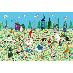 Jigsaw puzzle Moomin flower garden picnic 1000 pieces (10-1398)
