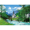 Jigsaw Puzzle Little Village with a Church Ramsau - Germany 1053 Super Small ...