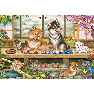 Jigsaw puzzle Kayomi Harai Shiba no veranda time 300 pieces (33-210)