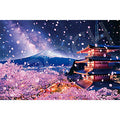 Jigsaw Puzzle Mystic View Fuji Cherry Blossoms at Night Viewed from Sengen Sh...