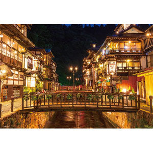 Jigsaw Puzzle Ginzan Onsen at Night 500 Small Pieces (500S-016)