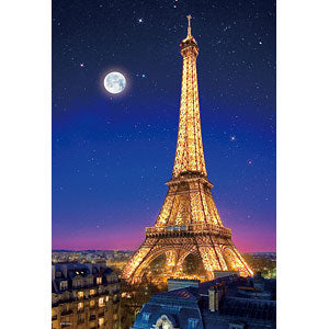 Jigsaw Puzzle Eiffel Tower Shining Paris Night 300 Pieces (300-081)