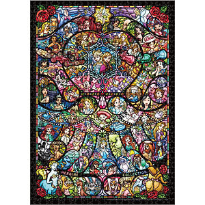 Jigsaw Puzzle Heroine Collection Stained Glass (Disney & Disney/Pixar) 1000 pieces (DW-1000-865)