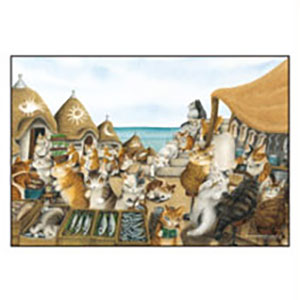 Jigsaw Puzzle Wachifield Cat Alley Gossip 300 Pieces (03-953)