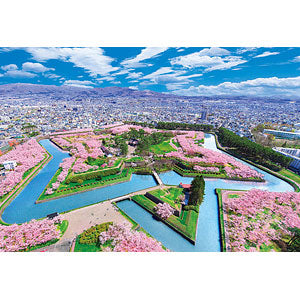 Jigsaw puzzle Goryokaku with cherry blossoms 300 pieces (300-126)