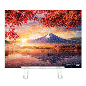 Jigsaw puzzle Petit Paris Clear Autumn leaves and Mt. Fuji by the lake 150 pieces (2308-53)