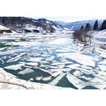 Uonuma City Jigsaw Puzzle 300 pieces Hamagawa Dam Snow Flow from Japan