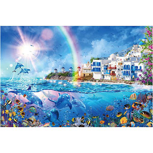 Jigsaw Puzzle Lassen Dolphins of Mykonos 1000 pieces (10-1489)
