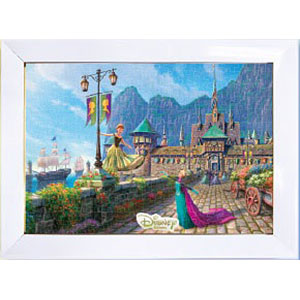 Stained Art Jigsaw Puzzle Frozen Celebration in Arendelle Tight 266 Pieces (DSG266-990)
