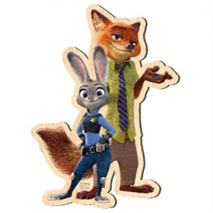 Jigsaw Puzzle Woody Puzzle Rig Me Judy & Nick 79 Pieces (37-01)