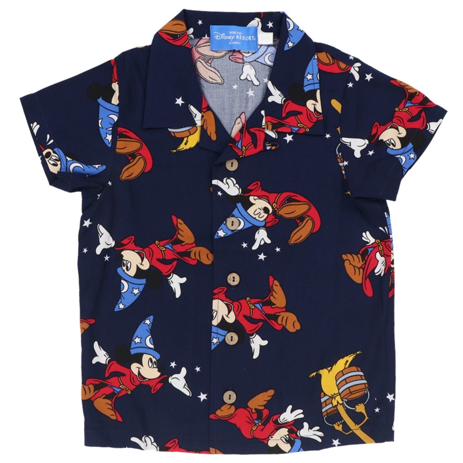 Disney kids Aloha shirt with colorful graphics from Japan