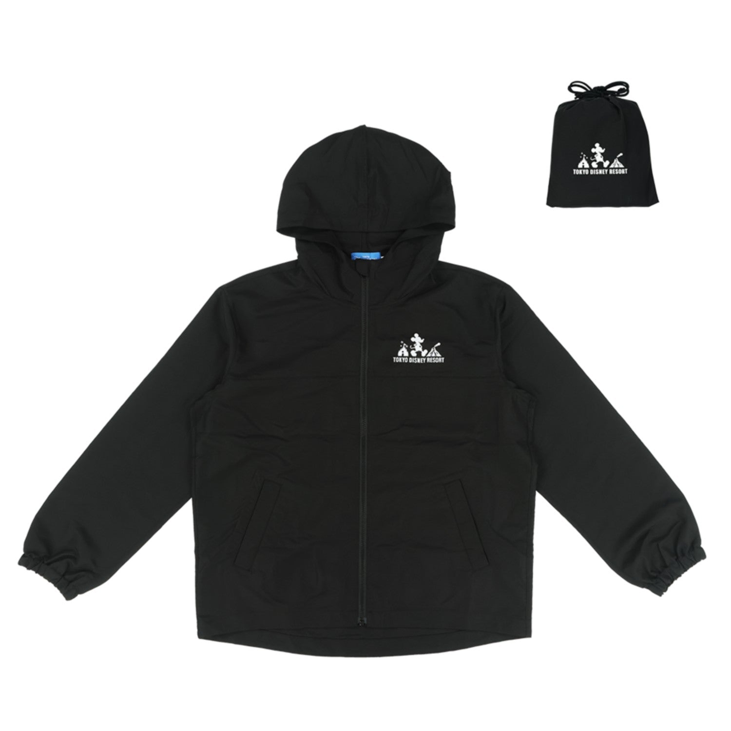 Windbreaker with drawstring unisex