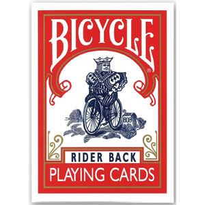 Bicycle rider back red