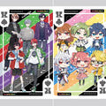 colorful peach playing cards