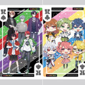 colorful peach playing cards