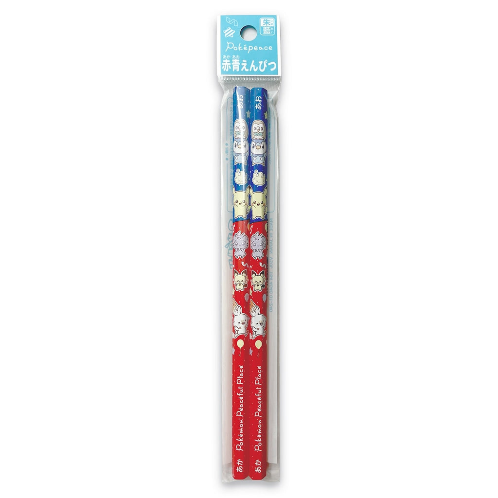 Red and Blue Pencil Topper from Japan with Pokemon character design