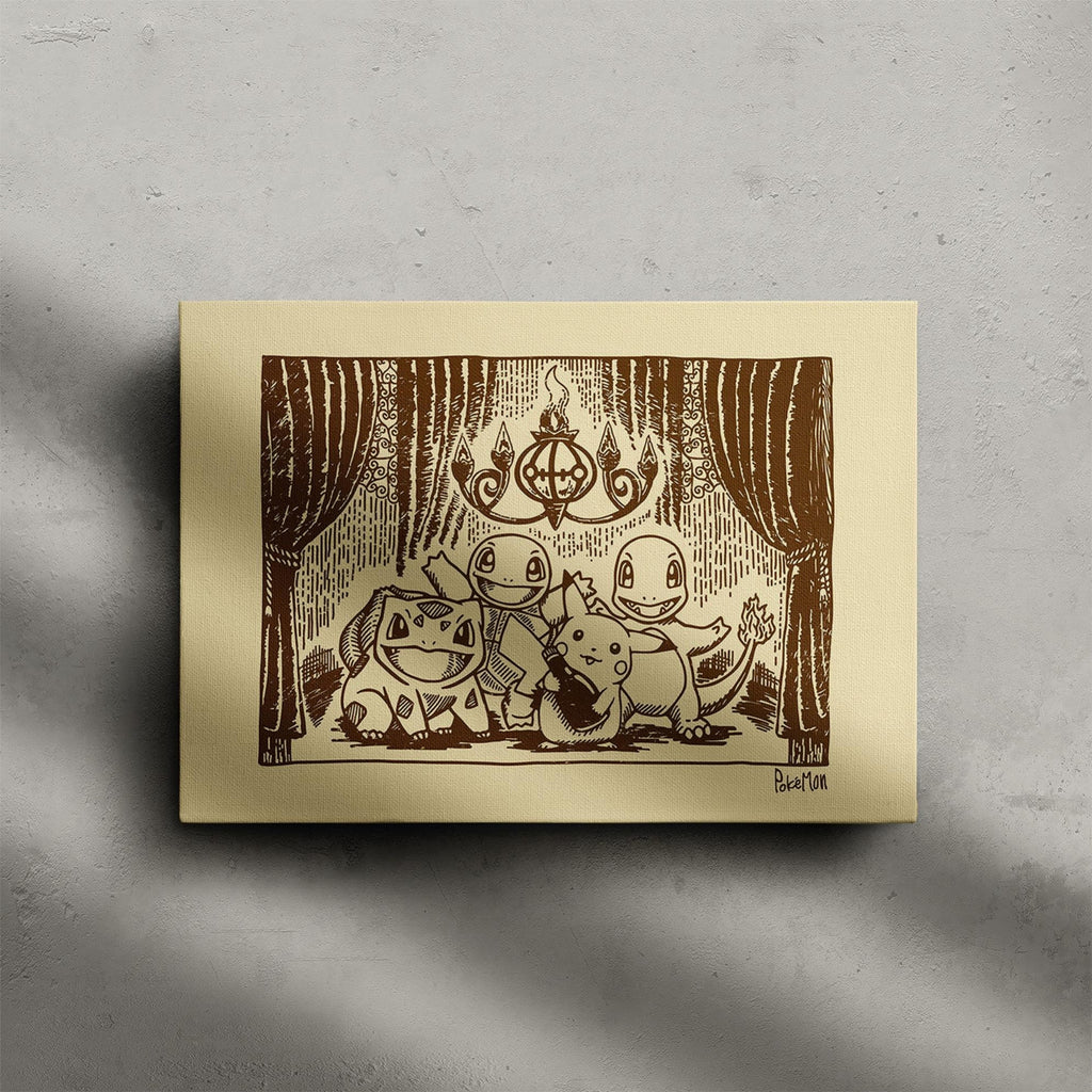 Authentic Pokemon Art Panel Sepia 14 with sepia tone design from Japan