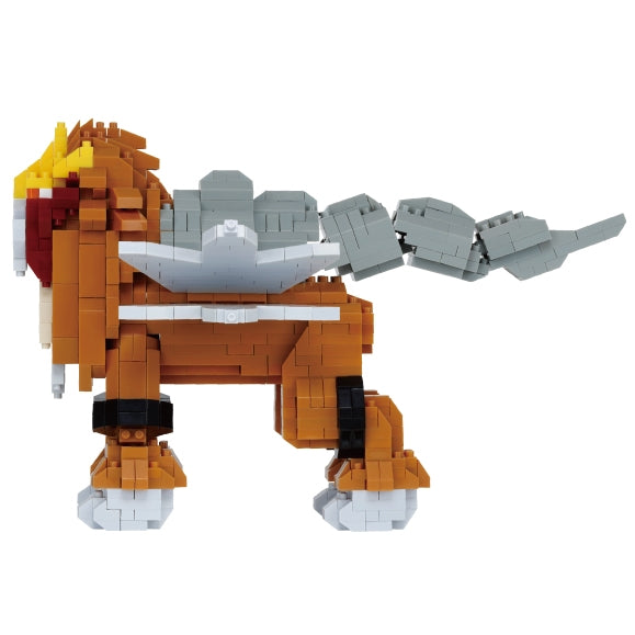 Nanoblock Entei with majestic flames, Japanese collectible