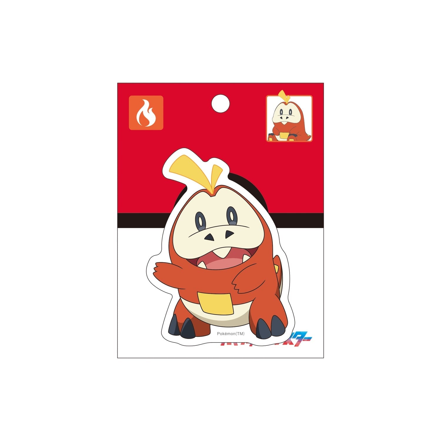 Fuecoco Sticker Hogator from Japan, featuring the Fire Croc Pokemon in a colorful design