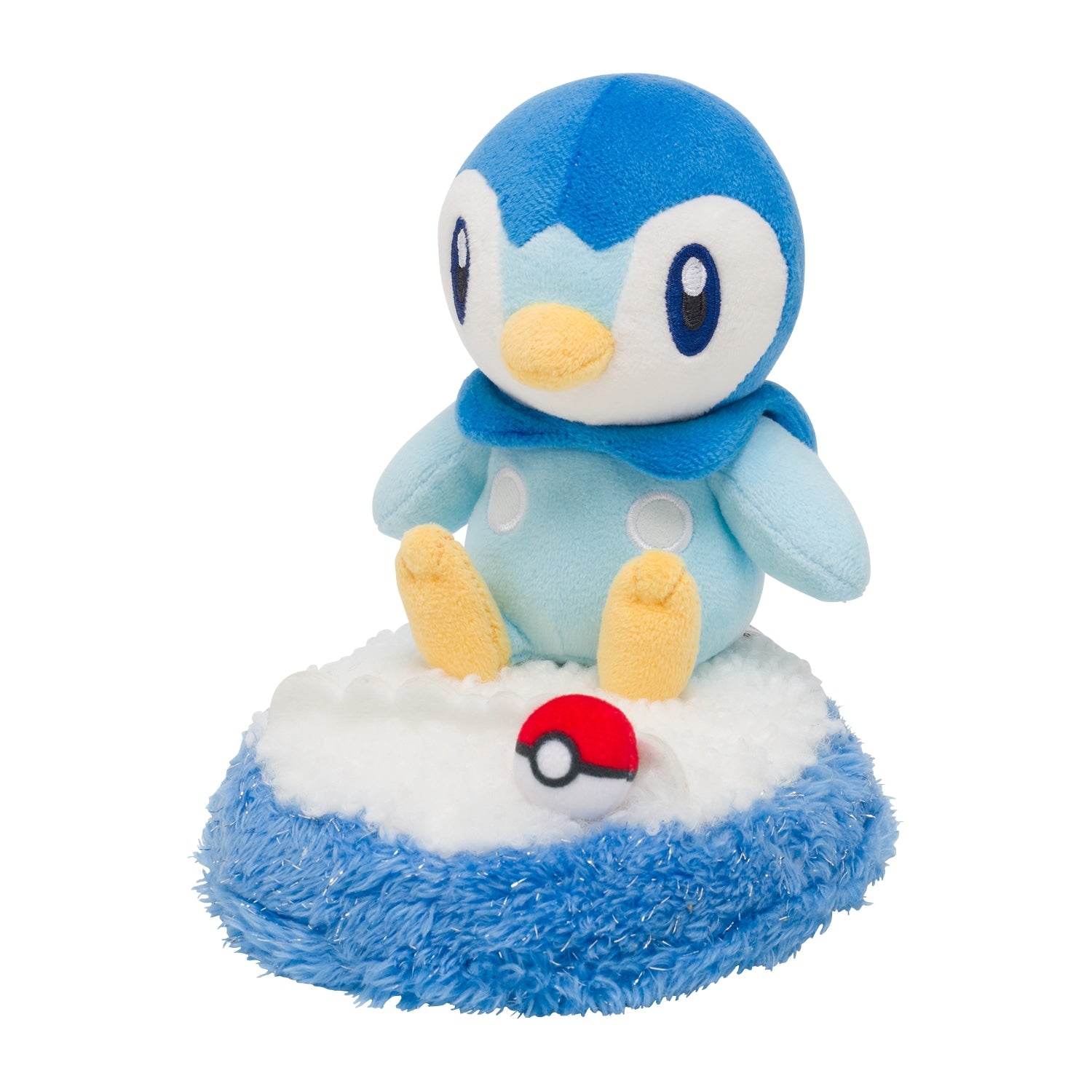 Pokemon Pochama plushie standing on a desk from Japanese vendor