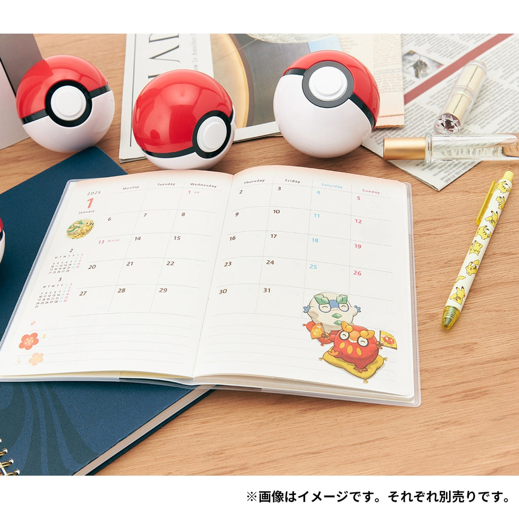 Pokemon Japan B6 Schedule Book 2025 with unique seasonal situations design from Japan